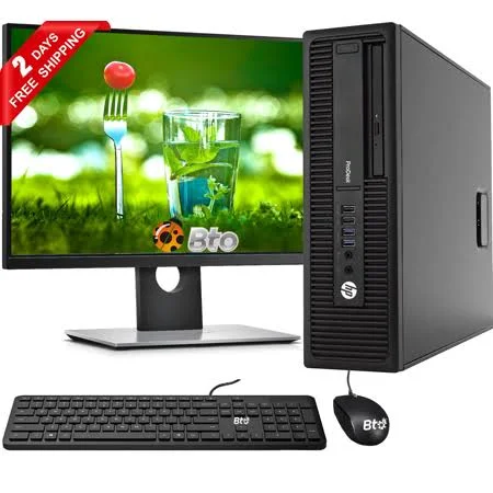 HP 600 G1 SFF Computer Core i5 4th, 8GB Ram, 1TB Hdd, 120GB Ssd, New 20 inch LCD, Keyboard and Mouse, Wi-Fi, Win10 Pro Desktop P