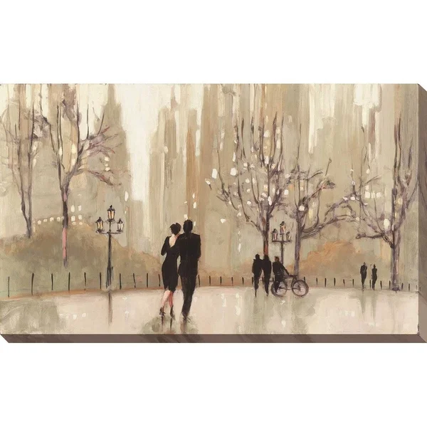 An Evening Out Neutral by Julia Purinton Print on Canvas - 24x22 x 40x22
