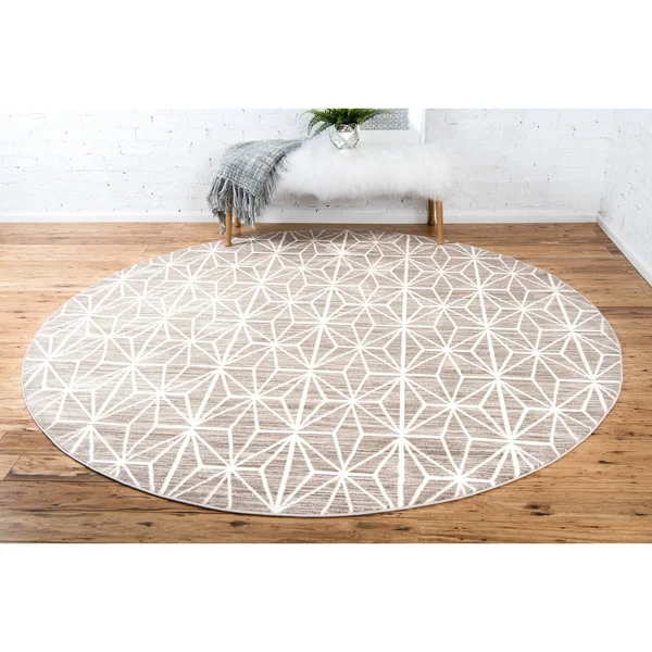 Jill Zarin Fifth Avenue Uptown Area Rug - 8& Round - Brown