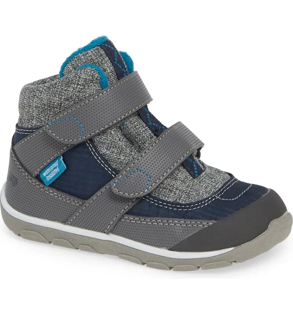 Atlas Waterproof/Insulated Boot - Navy/Grey 1