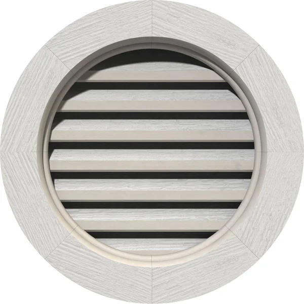 Ekena Millwork GVWRO12X1200RFPWR 12x22W x 12x22H Round Gable Vent (17x22W x 17x22H Frame Size): Primed, Functional, Rough Sawn W