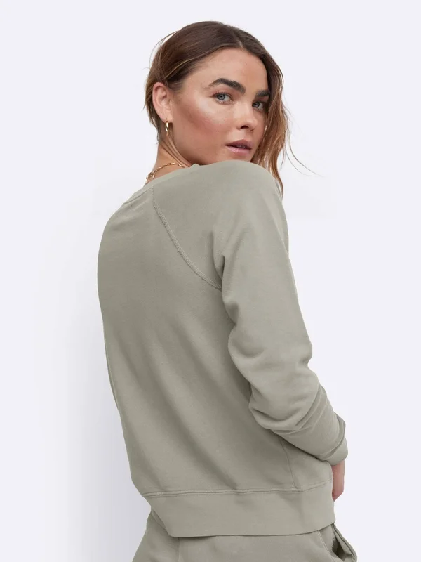 Organic Terry Raglan Sweatshirt Sage, 3X