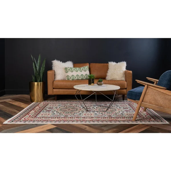 Gharajeh 10x13 Ivory Geometric Large Area Rug