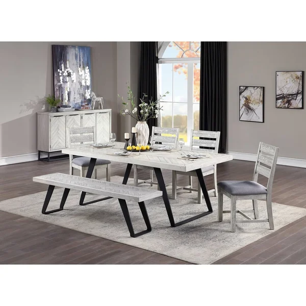 Coast to Coast Aspen Court II White Dining Bench