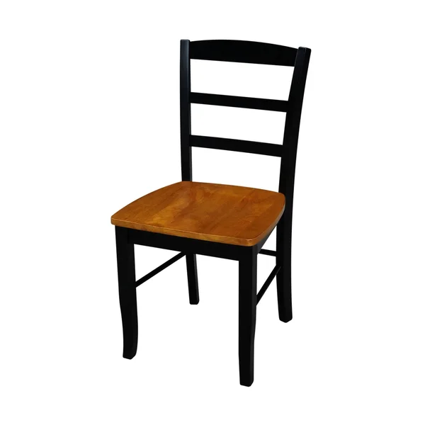 International Concepts 36x22 Round Top Pedestal EXT Table with 12x22 Leaf and 2 RTA Madrid Chairs - Black/Cherry