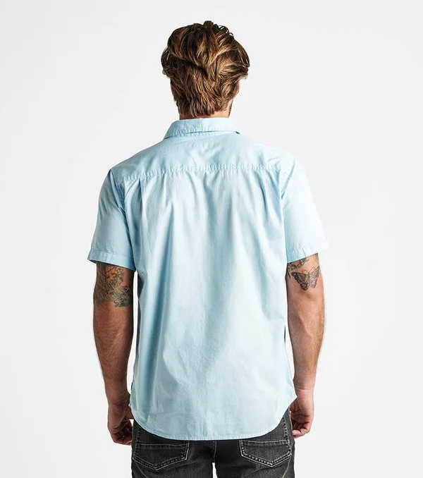Well Worn Organic Cotton Button Up Shirt Light Blue, S