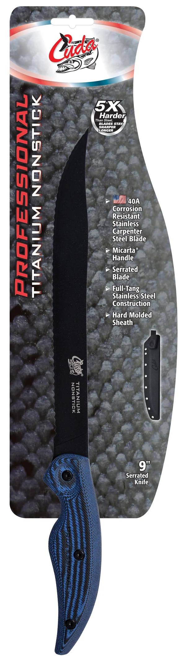 Cuda Non-Stick Professional Serrated Knife - 9x22