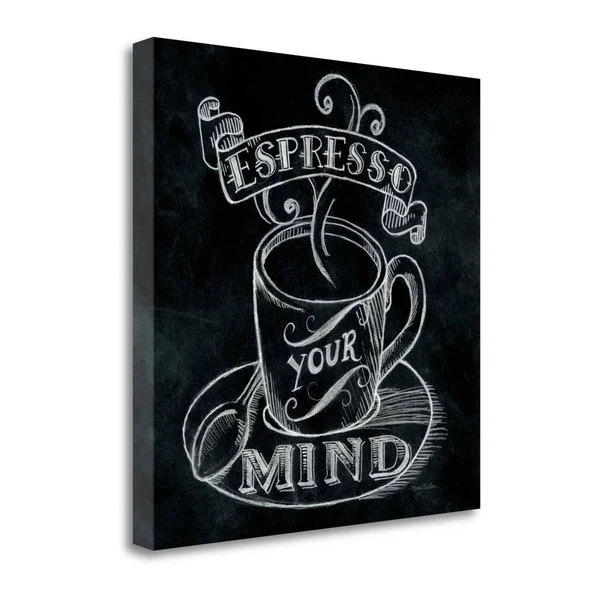 Tangletown Fine Art 24x22 x 24x22 Espresso Your Mind No Border Giclee on Gallery Wrap Canvas