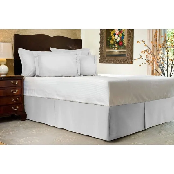 Harmony Lane Classic Tailored Bed Skirt with 14 Drop, King, Camel