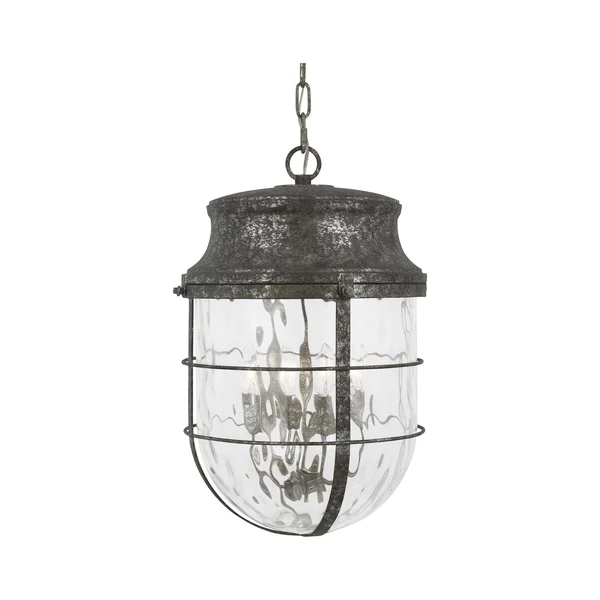 Feiss P1501DSL Parson Pendant Distressed Silver Leaf