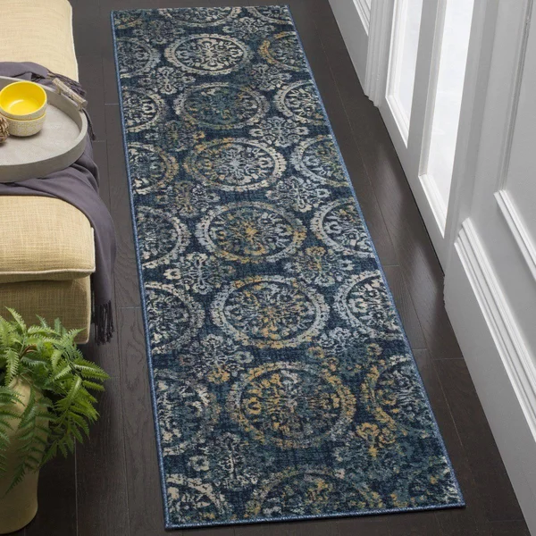 Safavieh EVK517D Evoke Navy, Creme Area Rug - 4& x 6&