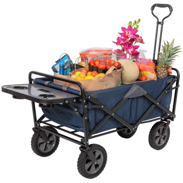 Mac Sports Folding Garden Utility Wagon with Table - Blue