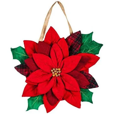 Poinsettia Door Decor - Size: 24