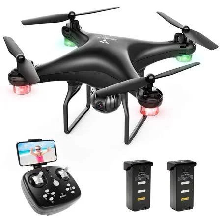 SNAPTAIN Sp600 720p HD Camera Drone for Adults/Beginners, WiFi FPV, Voice Control RC Quadcopter with Altitude Hold, Headless Mode