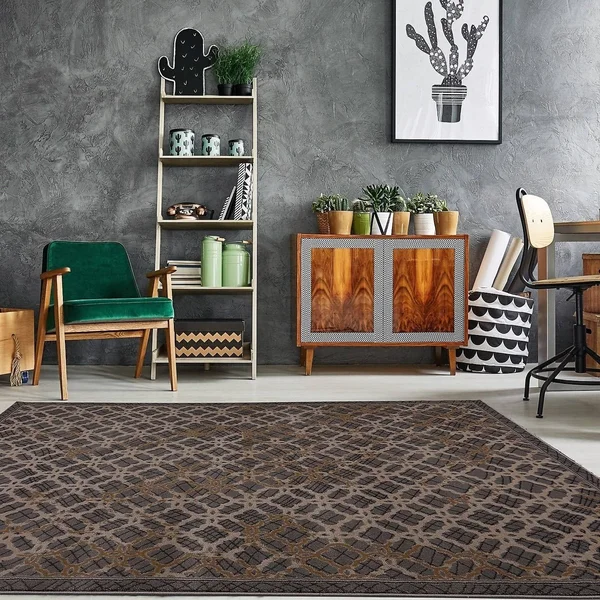 Ladole Rugs Beautiful Super Soft Modern Indoor Vincenza Collection Area Rug Carpet for Bedroom Living Room Dining Room in Grey-D