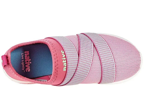 Native Shoes Phoenix Child in Dazzle Pink/Princess Pink/Shell White, Vegan, Eva