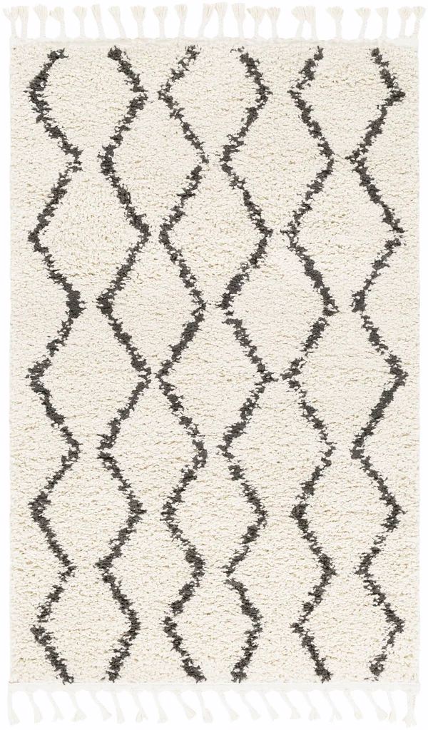 Bohemian BHS-0025417 Turkish Poly Beige Chevron Door Rug, 3' x 5'