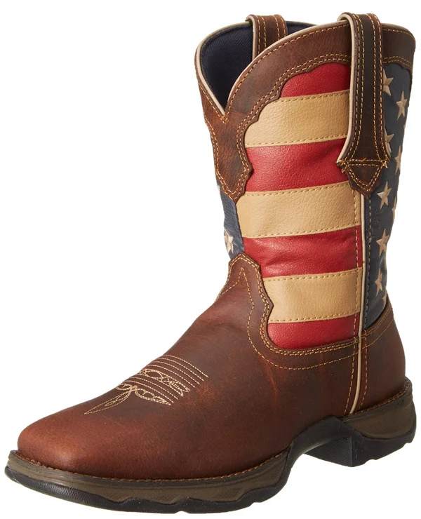 Durango Lady Rebel Patriotic Women's Pull-On Western Flag Boot 6.5