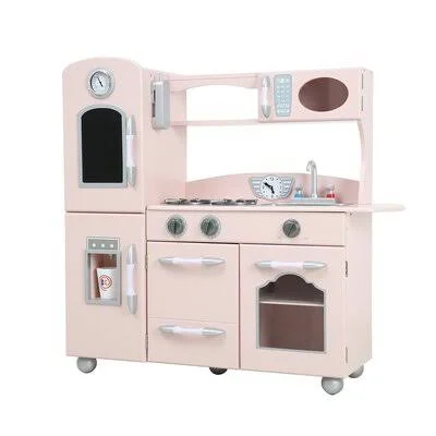 Teamson Kids Wooden Play Kitchen Set, 38.25" x 11.5" x 36.75