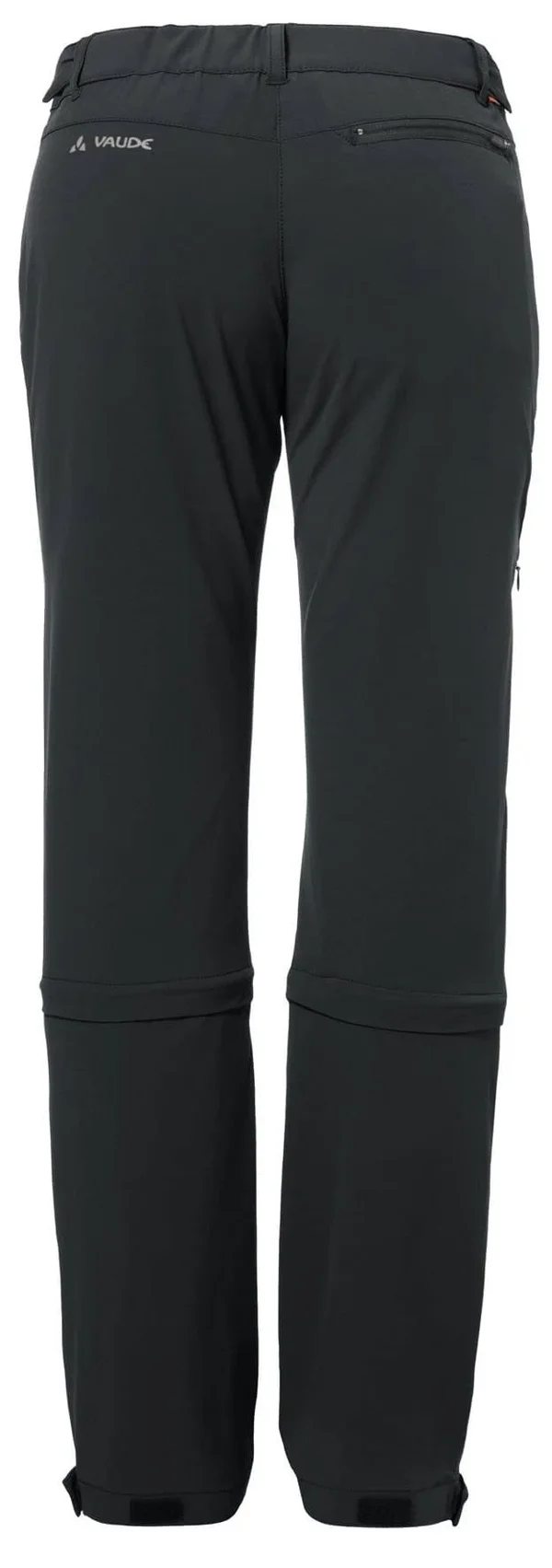 Vaude Farley Stretch Capri T-Zip II Black - Womens 3/4 Pants (Size 46 -long - Color Black)