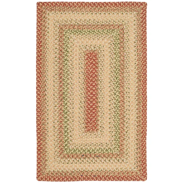 Safavieh Braided Rust/Multi 5 ft. x 8 ft. Oval Area Rug