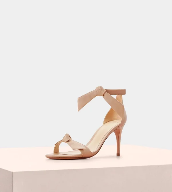 Alexandre Birman, Clarita 75 Leather Sandal, 10 US, Nude