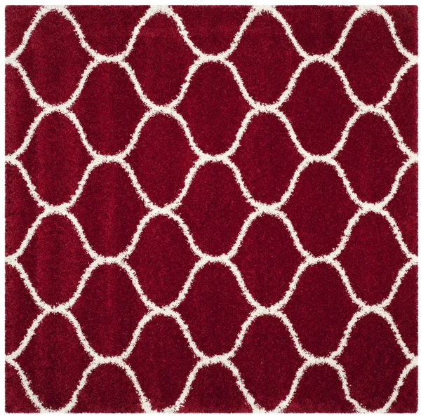 Safavieh Hudson Shag SGH280R Red/Ivory 3& x 5& Area Rug