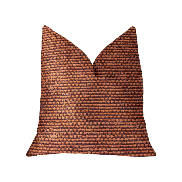 Plutus Roseate Orange Luxury Throw Pillow 22x22L x22x22W