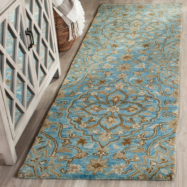 Safavieh Bella BEL673C Blue, Taupe Rug 2& 3x22 x 7& 0x22 Runner