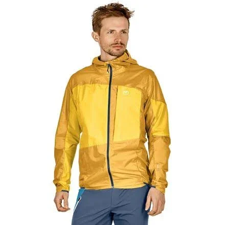 Ortovox Men's Merino Windbreaker-Medium Yellowstone