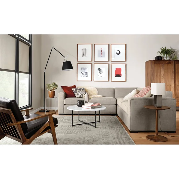 Room & Board, Modern Slim End Table w/ Shelves 10D 24W 24H in Graphite Black