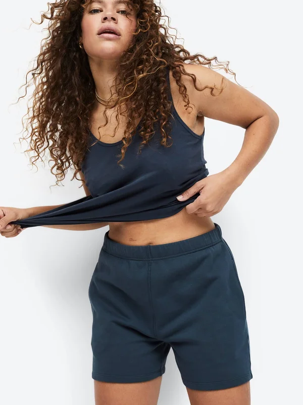 Organic Cotton Layering Tank Midnight, Xs
