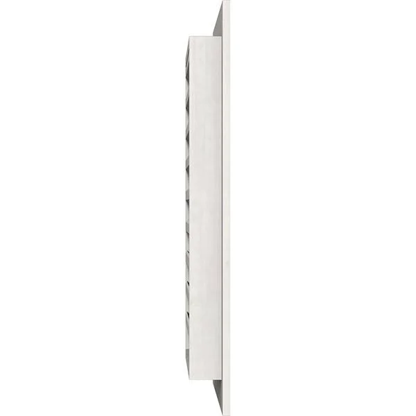 Ekena Millwork GVWVE34X1601SFPPI 34x22W x 16x22H Vertical Gable Vent (39x22W x 21x22H Frame Size): Primed, Functional, Smooth Pi
