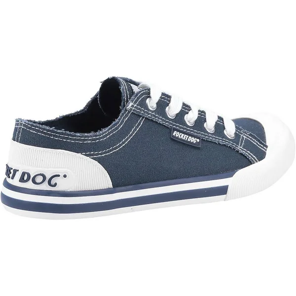 Rocket Dog Jazzin Ladies Cotton Casual Trainers Navy: UK 4