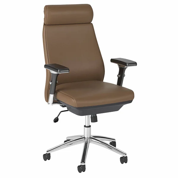 BBF Studio C High Back Leather Executive Office Chair in Saddle Tan