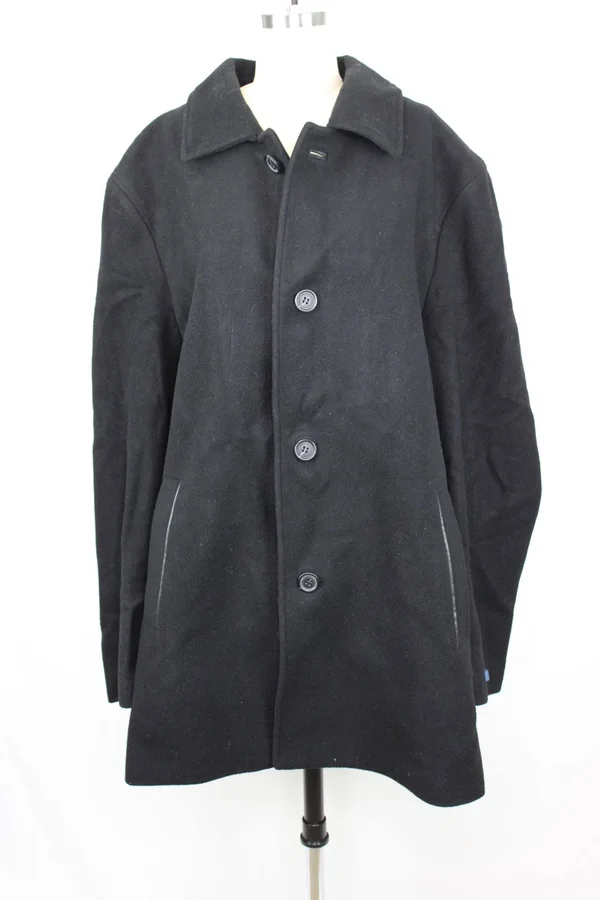 Cole Haan Wool Cashmere Topper Coat - x Large - Black