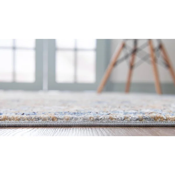 Unique Loom Assisi Augustus Rug (5& x 8& - Light Blue)