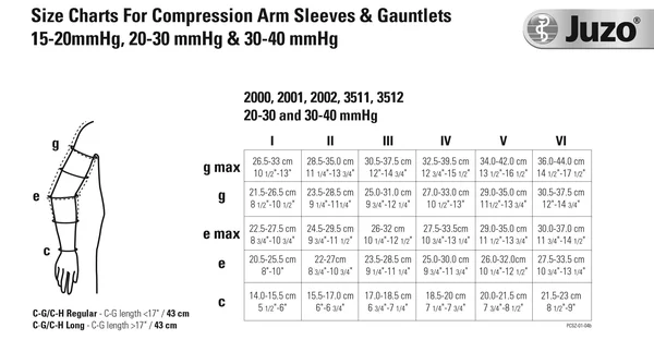 Juzo 2002MXCGRSB 30-40 mmHg Soft Armsleeve w/ Silicone-Max-Black-IV