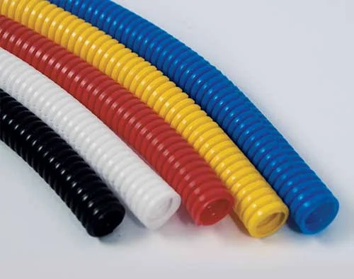 3/4x22 White Split Wire Loom Flex-Guard Convoluted Tubing - 100ft 4307-9C