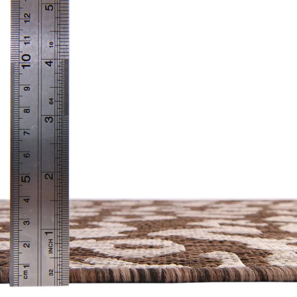 Outdoor Safari 10 ft Runner Brown Area Rug Indoor Outdoor Rug