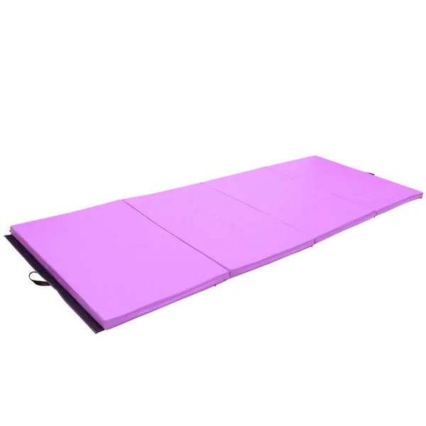 Costway 4& x 10& x 2x22 Thick Folding Panel Aerobics Exercise Gymnastics Mat-Purple