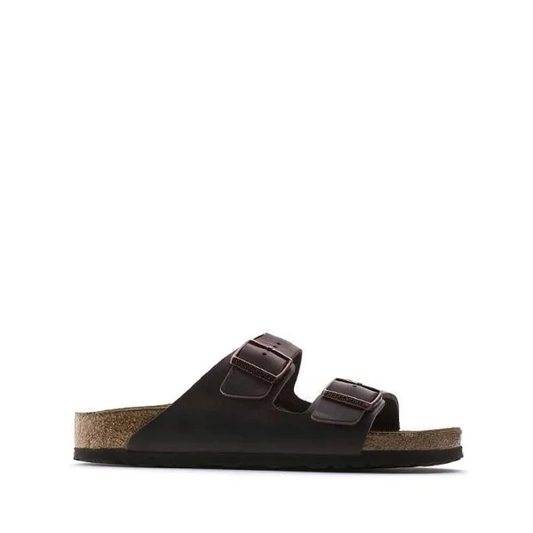 Birkenstock Arizona Oiled Leather Habana Two-Strap Sandals