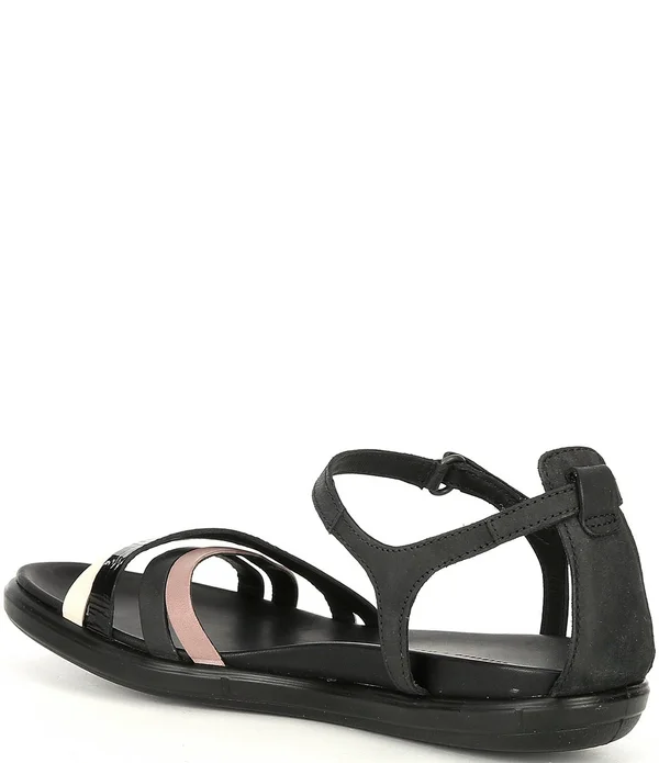 Ecco Simpil Womens Ankle Sandal Size 5 Multicolor Black