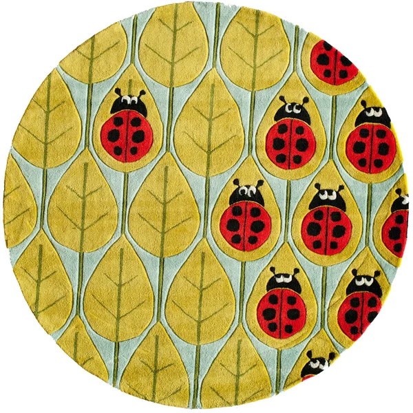 Momeni Lil Mo Whimsy Area Rug, Lady Bug Red, 5& x 7&