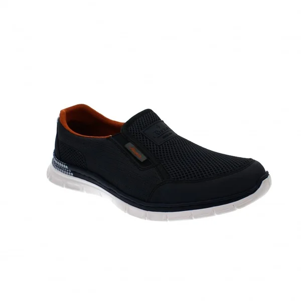 Rieker B4870-14 Mens Slip on Trainers Navy/White 42 EU