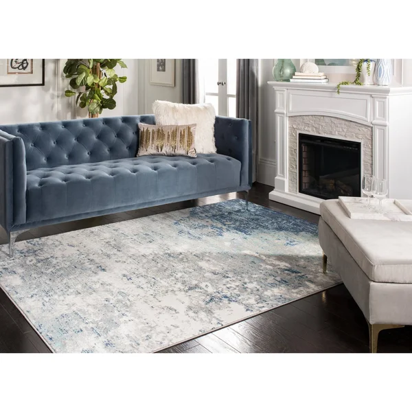 Safavieh Brentwood Malissie Modern Abstract Rug - 8& x 10& - Navy/Red