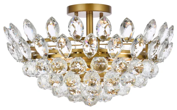Elegant Lighting 1105F18BR Emilia 18 inch Flush Mount in Brass