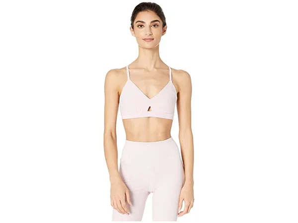 Alo Yoga, Alosoft Lounge Bra in Soft Pink Heather, Size: Small