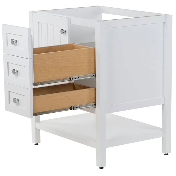 Home Decorators Collection Lanceton 30 in. W x 22 in. D x 34 in. H Bath Vanity Cabinet Only in White