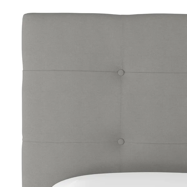 Skyline Furniture Upholstered Twin Panel Bed in Platinum